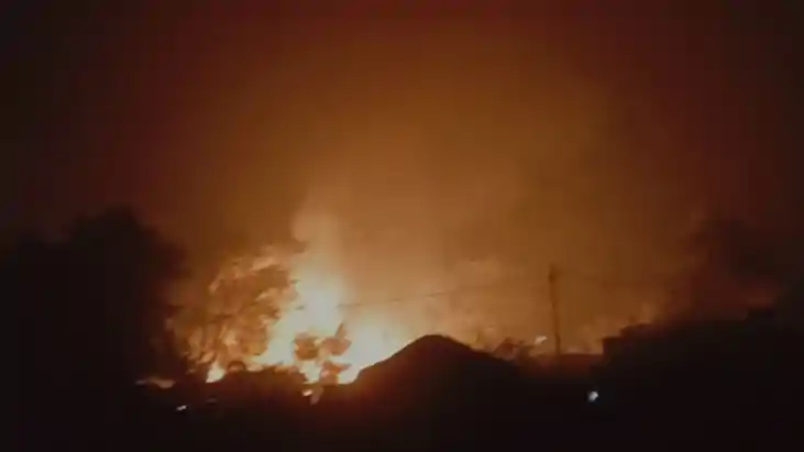 Massive Fire in Tejashwi s Constituency 