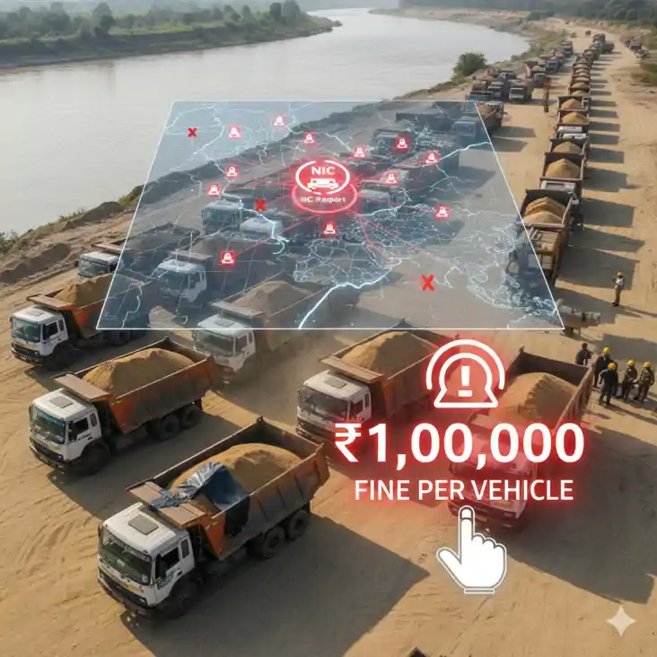 पकड़ी गई बालू माफियाओं की 'डिजिटल' चोरी!;  475 गाड़ियों का न