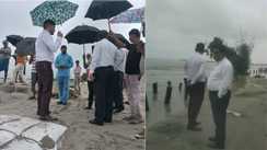 कोसी नदी के बढ़ते जलस्तर से अलर्ट मोड पर जिला प्रशासन, ADM आपदा ने मरीचा घाट और मुंगरार के संवेदनशील तटबंधों का किया निरीक्षण
