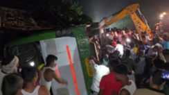 Wedding Bus Overturns in Saran One Dead Seven Injured