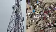 A young woman climbed a mobile tower demanding marriage