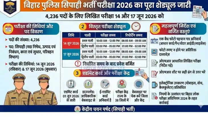Bihar Police Constable Exam Date 2026