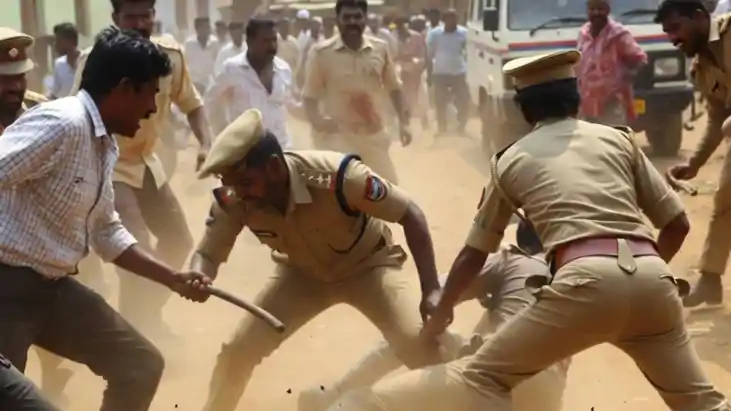 Motihari Police raid wedding clash injures officer sub inspe