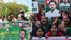 RJD Protest March in Patna Over Law and Order Tejashwi Targets Govt