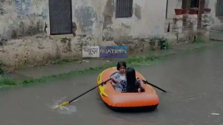 Boats ply on the city streets Sasaram Boats ply on the city streets Sasaram