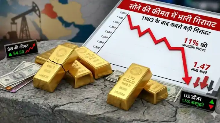 सोने की चमक पड़ी फीकी: 1983 के बाद की सबसे बड़ी गिरावट, जाने
