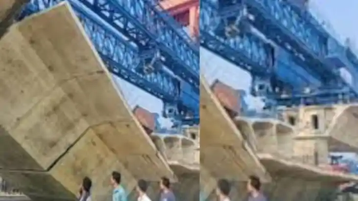 निर्माणाधीन पुल ढहा