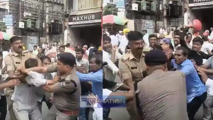 DSP का कॉलर पकड़ा DSP का कॉलर पकड़ा