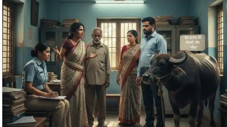 80 हजार की नौकरी और “भैंस”, महिला ने पति की बेवफाई और लालच क