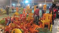 Bhojpuri stars set the stage on fire at Chenari Festival unruly crowd breaks chairs