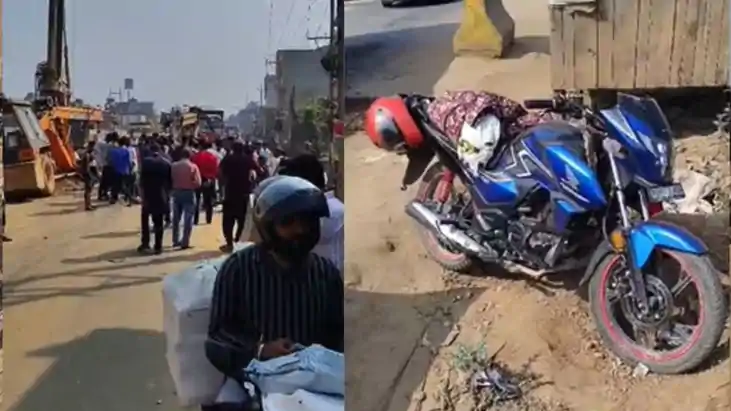 पटना-आरा मार्ग पर कोहराम: ट्रक ने बाइक सवार दंपत्ति को रौंदा