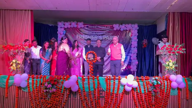 NIHER संस्थान में GNM प्रथम वर्ष के छात्रों के लिए 'फ्रेशर प