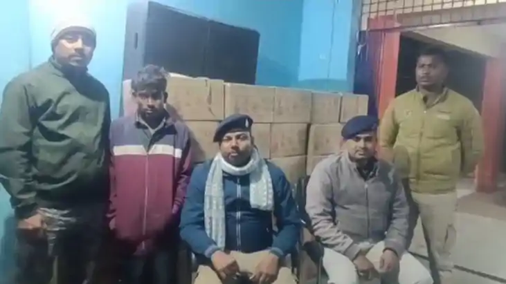 Muzaffarpur Liquor Smuggling Foiled on Saraswati Puja 95 Car