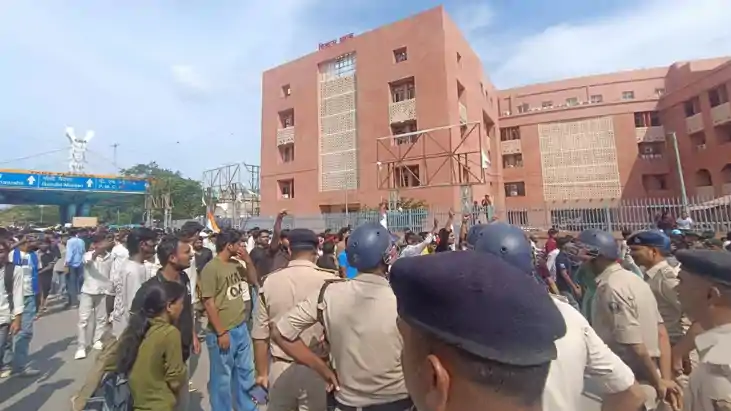 Student agitation in Patna