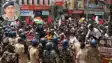 student protest lathicharge ig escort car attack