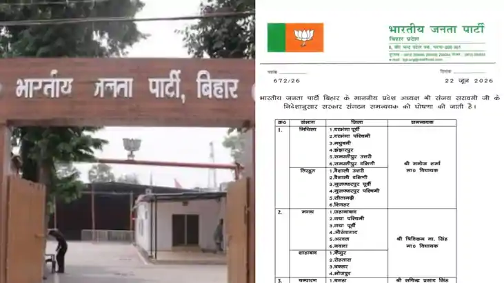 बिहार भाजपा में बड़ा संगठनात्मक बदलाव: प्रदेश अध्यक्ष संजय स