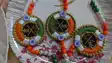 Girls Craft Tricolour Rakhi for PM Modi
