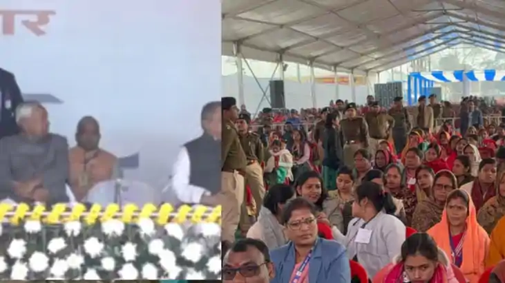 समृद्धि यात्रा पर मुजफ्फरपुर पहुंचे नीतीश कुमार