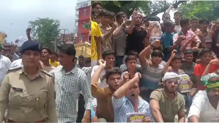 वैशाली में NEET पेपर लीक और लाठीचार्ज के खिलाफ छात्रों का आक