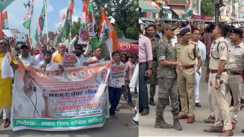 नवादा में कांग्रेस का जोरदार आक्रोश मार्च: पेपर लीक पर केंद्र सरकार के खिलाफ प्रदर्शन, मोदी-प्रधान से इस्तीफे की मांग