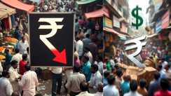 Rupee Plunges to Record Low vs Dollar Inflation Fears Surge