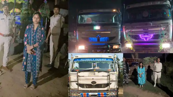 Bhojpur Sand Mafia 75 lakh fine11 vehicles seized
