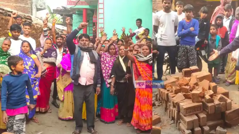 shoddy road and drain construction in Patna