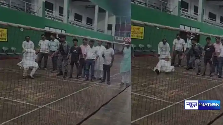 Bihar News: खेल मैदान में धड़ाम हुए पूर्व सांसद, बैडमिंटन को