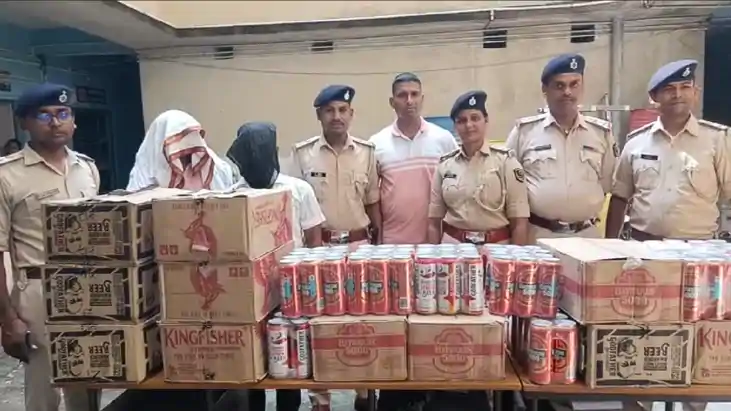 Bihar Crime News : नालंदा में बीयर की बड़ी खेप पुलिस ने किया 