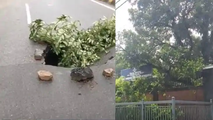 Heavy Rain Hits Patna Road Collapses Lightning Kills Four in