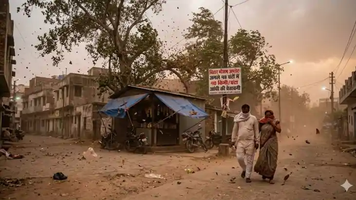 बिहार मौसम अपडेट: अगले 48 घंटों में 40 किमी/घंटा की रफ्तार स