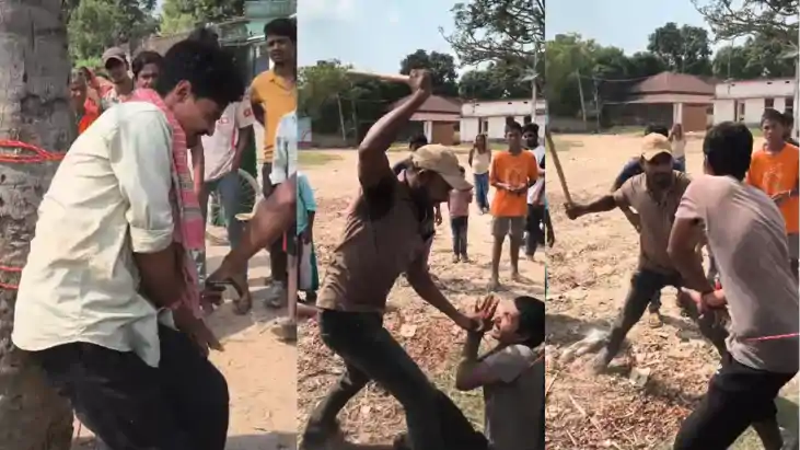 Bihar News : कटिहार में दो युवकों को ग्रामीणों ने सुनाई तालि