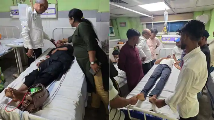 प्रदर्शन के दौरान लाठीचार्ज में घायल अभ्यर्थियों से मिले प्र
