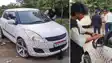 3400 lipstick marks on car 