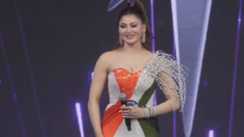 Urvashi Rautela tricolor dress