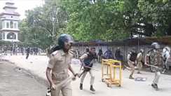 NEET Protest Turns Violent In Chhapra Police Vehicle Set Ablaze