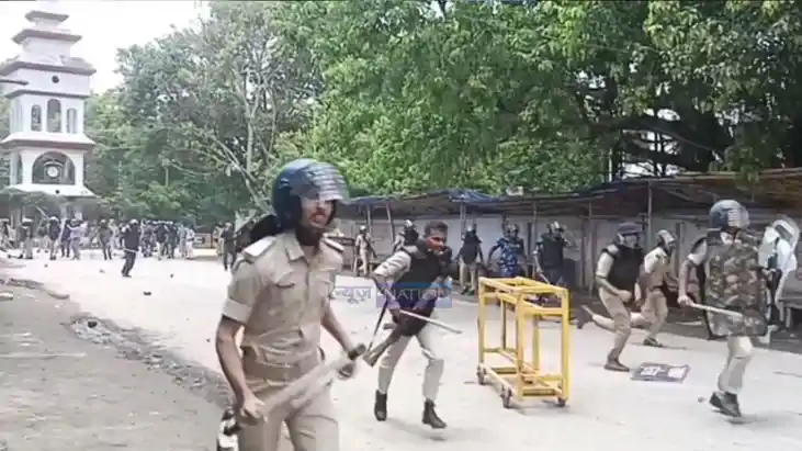 NEET Protest Turns Violent In Chhapra Police Vehicle Set Abl