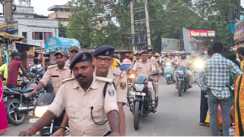 मोहर्रम को लेकर बिक्रम में पुलिस का फ्लैग मार्च, असामाजिक तत्वों को दी सख्त चेतावनी