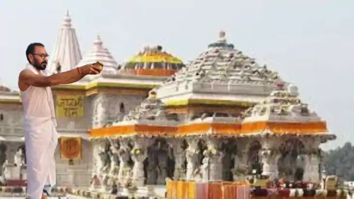 Ram Mandir:विवाह पंचमी पर श्रीराम मंदिर में धर्मध्वजा आरोहण,