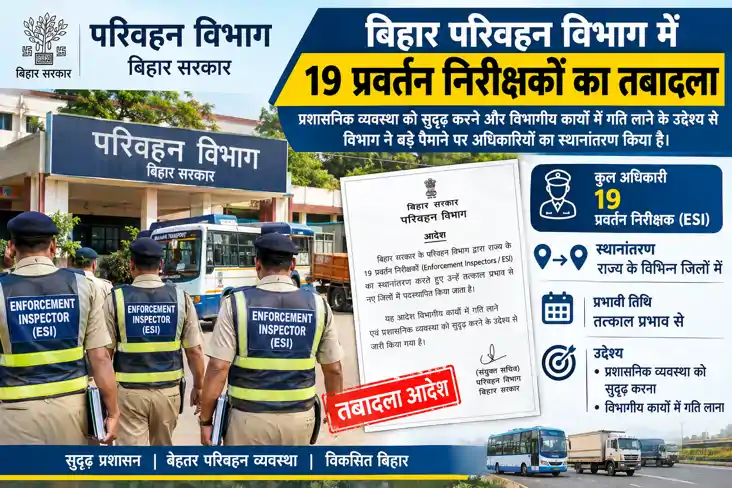 Bihar Transport Department ESI transfer 