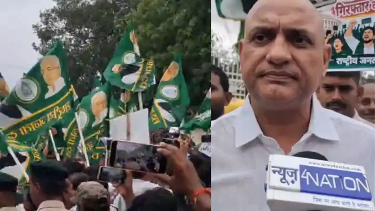 मुख्य चुनाव आयुक्त के खिलाफ राजधानी पटना में राजद का जोरदार 