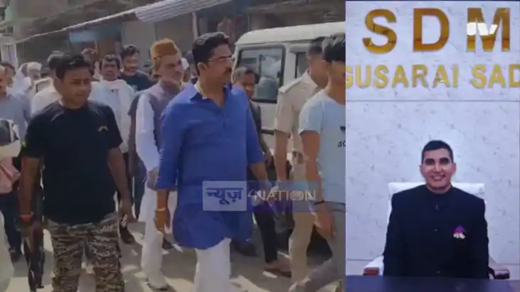 SDM attacked in front of JDU MLA 