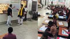 Muzaffarpur Union Minister Turns Teacher at Cremation Ground School