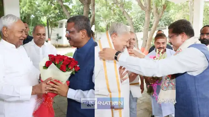सीएम नीतीश से मिलने पहुंचे शिक्षा मंत्री 