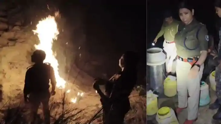 लेडी सिंघम का प्रहार: प्रशिक्षु डीएसपी ने खुद जलाई शराब की भ