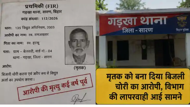 Saran Electricity Theft FIR on deceased