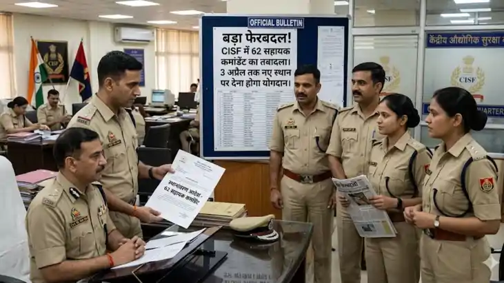 CISF मुख्यालय का बड़ा एक्शन: 62 सहायक कमांडेंट के तबादले से स