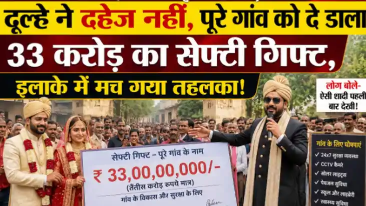 Groom Shocks Village Gives 33 Cr Safety Gift No Dowry