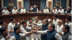 बिहार में हार पर कांग्रेस की समीक्षा बैठक में हंगामा, नोकझोंक और 'गोली मारने' की धमकी