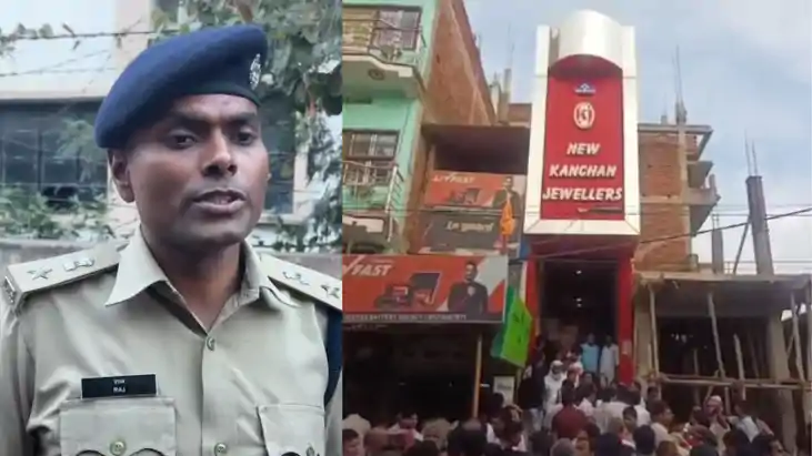 सासाराम के कोचस बाजार में ज्वेलर्स दुकान में बड़ी डकैती, हथि